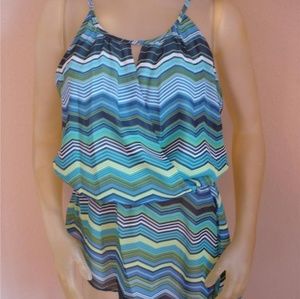Self esteem -Asymmetrical tank / xami with belt